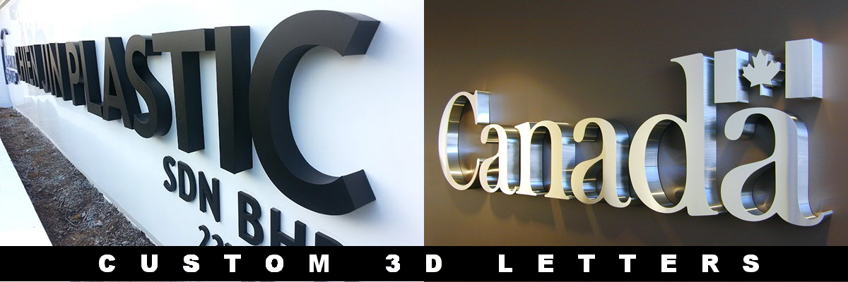 3D Letters, CNC Router Cut Letter Signs, Three Dimensional Letters, Foam Letters, Custom Cut-Out Letters, Custom Cut Out Signs, CNC Sign Fabrication, Outdoor Signs, Weatherproof Sign Letters