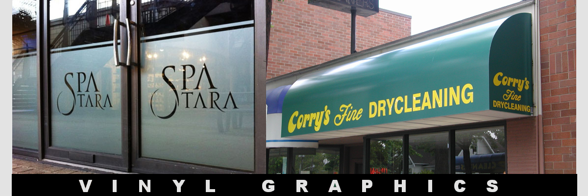 Vinyl Signs, Vinyl Graphics, Awnings, Awning Signs, Window Graphics, Window Sign, Portable Window Display Signs, Changeable Letter Signs
