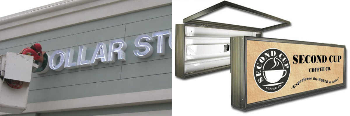 Sign Install, Cabinet Signs